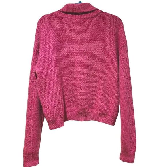 Free People | Every Cloud Pullover Sweater in Fuchsia Fizz, Preppy Coquette | L - Picture 6 of 13